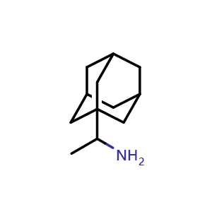 Chemical structure of 1-(1-adamantyl)ethanamine , CAS 13392-28-4, AChemBlock T99762