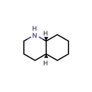 Chemical structure of (4aR,8aR)-rel-decahydroquinoline , CAS 10343-99-4, AChemBlock T99764