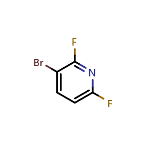 Chemical structure of 3-bromo-2,6-difluoropyridine , CAS 80392-79-6, AChemBlock T99766