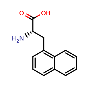 Chemical structure of (S)-2-amino-3-(naphthalen-1-yl)propanoic acid , CAS 55516-54-6, AChemBlock T99780