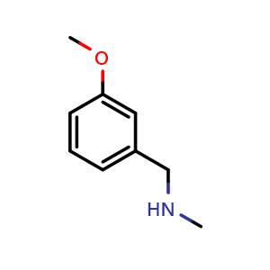 Chemical structure of N-Methyl-3-methoxybenzylamine , CAS 41789-95-1, AChemBlock T99782