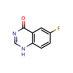 Chemical structure of 6-Fluoroquinazolin-4-one , CAS 16499-56-2, AChemBlock T99791
