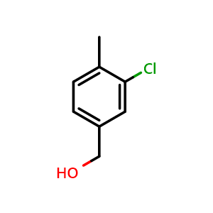 Chemical structure of 3-Chloro-4-methylbenzenemethanol , CAS 39652-32-9, AChemBlock T99800