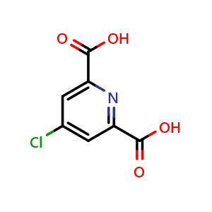 Chemical structure of 4-Chloropyridine-2,6-dicarboxylic acid , CAS 4722-94-5, AChemBlock T99803