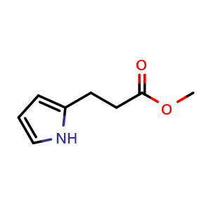 Chemical structure of Methyl 3-(1h-pyrrol-2-yl)propanoate , CAS 69917-80-2, AChemBlock T99816