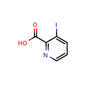 Chemical structure of 3-Iodopicolinic acid , CAS 73841-32-4, AChemBlock T99823