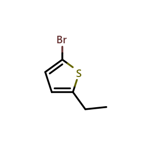 Chemical structure of 2-bromo-5-ethylthiophene , CAS 62323-44-8, AChemBlock T99828