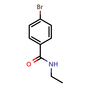 Chemical structure of 4-Bromo-N-ethylbenzamide , CAS 41882-25-1, AChemBlock T99835