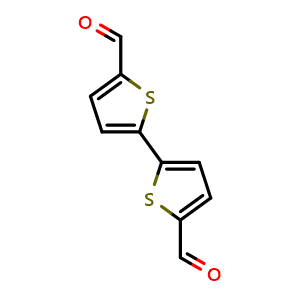Chemical structure of 5-(5-formylthiophen-2-yl)thiophene-2-carbaldehyde , CAS 32364-72-0, AChemBlock T99841