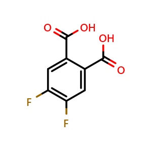 Chemical structure of 4,5-Difluorophthalic acid , CAS 18959-31-4, AChemBlock T99848