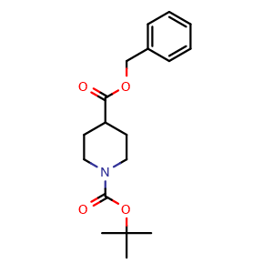 Chemical structure of tert-butyl benzyl piperidine-1,4-dicarboxylate , CAS 177990-33-9, AChemBlock T99852