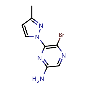 5-bromo-6-(3-methyl-1H-pyrazol-1-yl)pyrazin-2-amine