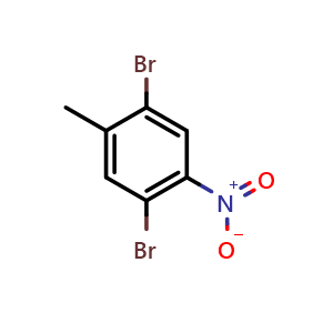 Chemical structure of 2,5-dibromo-4-nitrotoluene , CAS 219310-40-4, AChemBlock T99891