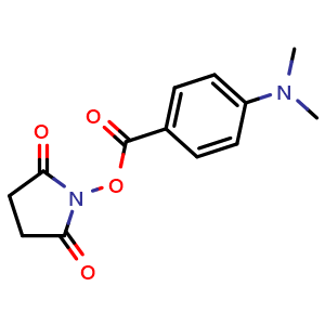 Chemical structure of 2,5-dioxopyrrolidin-1-yl 4-(dimethylamino)benzoate , CAS 58068-85-2, AChemBlock T99905