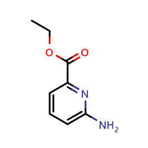 Chemical structure of Ethyl 6-aminopicolinate , CAS 69142-64-9, AChemBlock T99943