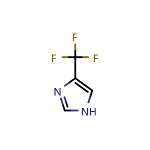 Chemical structure of 4-(Trifluoromethyl)-1H-imidazole , CAS 33468-69-8, AChemBlock T99977