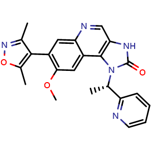 7-(3,5-dimethylisoxazol-4-yl)-8-methoxy-1-((S)-1-(pyridin-2-yl)ethyl)-1H-imidazo[4,5-c]quinolin-2(3H)-one