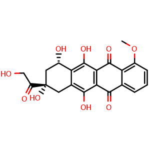 Chemical structure of Doxorubicinone , CAS 24385-10-2, AChemBlock U102498