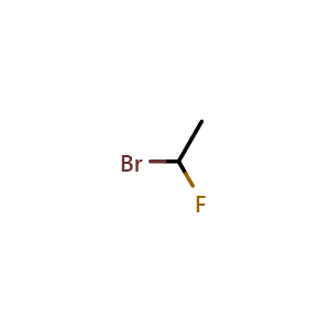 Chemical structure of 1-bromo-1-fluoroethane , CAS 2311-13-9, AChemBlock U102503