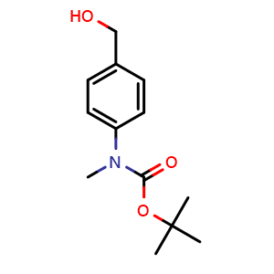 Chemical structure of tert-butyl (4-(hydroxymethyl)phenyl)(methyl)carbamate , CAS 172353-84-3, AChemBlock U102504