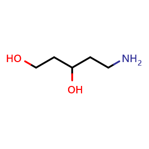 Chemical structure of 5-Aminopentane-1,3-Diol , CAS 1426326-26-2, AChemBlock U102512