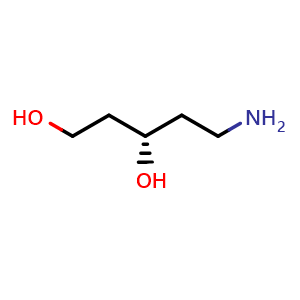 Chemical structure of (3S)-5-Amino-1,3-pentanediol , CAS 372107-90-9, AChemBlock U102513