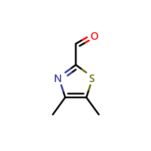 Chemical structure of 4,5-Dimethyl-1,3-thiazole-2-carbaldehyde , CAS 74531-15-0, AChemBlock U102554