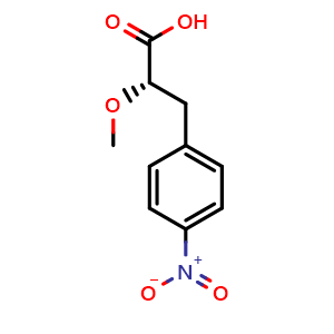 Chemical structure of (S)-2-methoxy-3-(4-nitrophenyl)propanoic acid , CAS 2829279-64-1, AChemBlock U102564