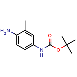 Chemical structure of Tert-butyl 4-amino-3-methylphenylcarbamate , CAS 325953-41-1, AChemBlock U102574