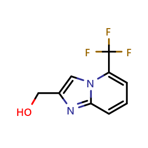 Chemical structure of (5-(trifluoromethyl)imidazo[1,2-a]pyridin-2-yl)methanol , CAS 1779974-61-6, AChemBlock U102589