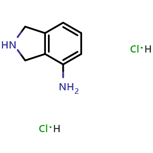 Chemical structure of Isoindolin-4-amine dihydrochloride , CAS 92259-85-3, AChemBlock U102630