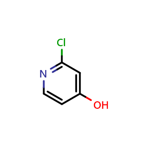 Chemical structure of 2-Chloro-4-hydroxypyridine , CAS 17368-12-6, AChemBlock U102636