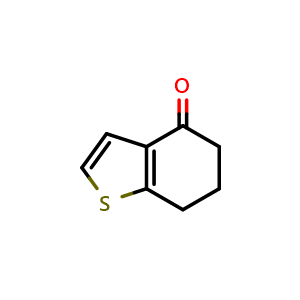 Chemical structure of 4,5,6,7-Tetrahydro-1-benzothiophen-4-one , CAS 13414-95-4, AChemBlock U102647