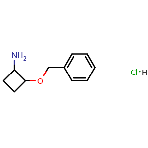 Chemical structure of 2-Benzyloxycyclobutanamine; hydrochloride , CAS 1955523-13-3, AChemBlock U102654
