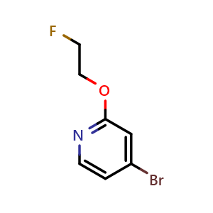 Chemical structure of 4-Bromo-2-(2-fluoroethoxy)pyridine , CAS 1248622-95-8, AChemBlock U102696