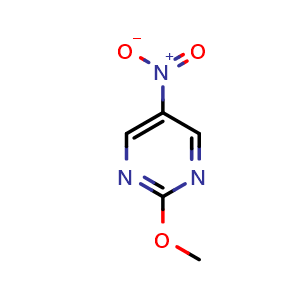 Chemical structure of 2-Methoxy-5-nitro-pyrimidine , CAS 14001-69-5, AChemBlock U102697