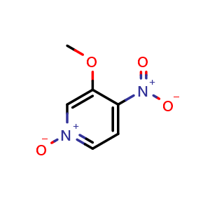 Chemical structure of 3-Methoxy-4-nitro-1-oxido-pyridin-1-ium , CAS 19355-04-5, AChemBlock U102741
