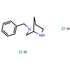 Chemical structure of 2-Benzyl-2,5-diazabicyclo[2.2.1]heptane; dihydrochloride , CAS 111453-54-4, AChemBlock U102743