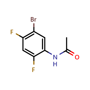 Chemical structure of N-(5-bromo-2,4-difluoro-phenyl)acetamide , CAS 398-93-6, AChemBlock U102755