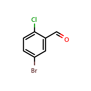Chemical structure of 5-Bromo-2-chlorobenzaldehyde , CAS 189628-37-3, AChemBlock U102782