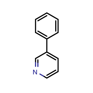 Chemical structure of 3-Phenylpyridine , CAS 1008-88-4, AChemBlock U102784