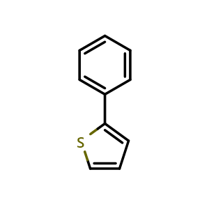 Chemical structure of 2-Phenylthiophene , CAS 825-55-8, AChemBlock U102791