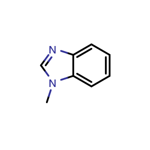 Chemical structure of 1-Methylbenzimidazole , CAS 1632-83-3, AChemBlock U102792
