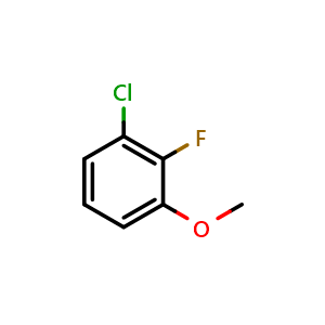 Chemical structure of 3-Chloro-2-fluoroanisole , CAS 261762-56-5, AChemBlock U102797