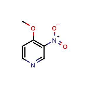 Chemical structure of 4-Methoxy-3-nitropyridine , CAS 31872-62-5, AChemBlock U102802