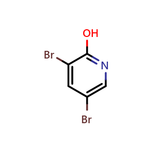 Chemical structure of 3,5-Dibromo-2-hydroxypyridine , CAS 13472-81-6, AChemBlock U102804