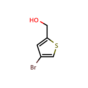Chemical structure of 4-Bromo-2-(hydroxymethyl)thiophene , CAS 79757-77-0, AChemBlock U102821