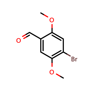 Chemical structure of 4-Bromo-2,5-dimethoxybenzaldehyde , CAS 31558-41-5, AChemBlock U102832