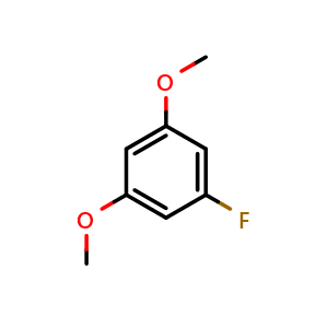 Chemical structure of 1,3-Dimethoxy-5-fluorobenzene , CAS 52189-63-6, AChemBlock U102836