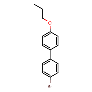 Chemical structure of 4-Bromo-4'-N-propyloxybiphenyl , CAS 154020-02-7, AChemBlock U102842